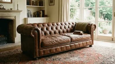 Brown Leather Couch