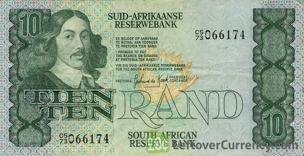 R10 South Africa Banknote (Jan van Riebeeck design - 1978)